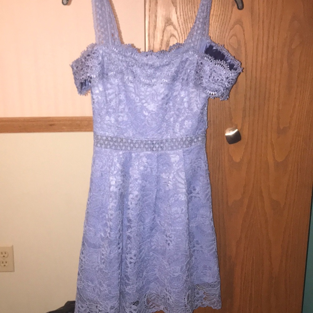 A blue dress